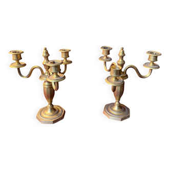 Pair of bronze candlesticks