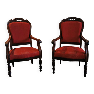 Paire de fauteuils louis 15
