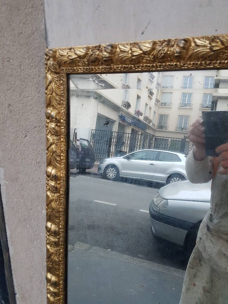 Italian style gilded mirror with patina from the 17th century (col. francesca)