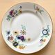6 Assiettes vintages en porcelaine blanche de Limoge signées T.L.B, fleurs
