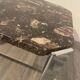 Table basse vintage roche bobois marbre pieds chromé circa 1970s