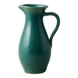 Carafe vintage en terre  émaillée bleu vert