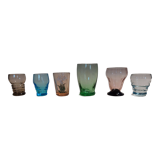 Vintage shooter shot glasses series of six assorted colors