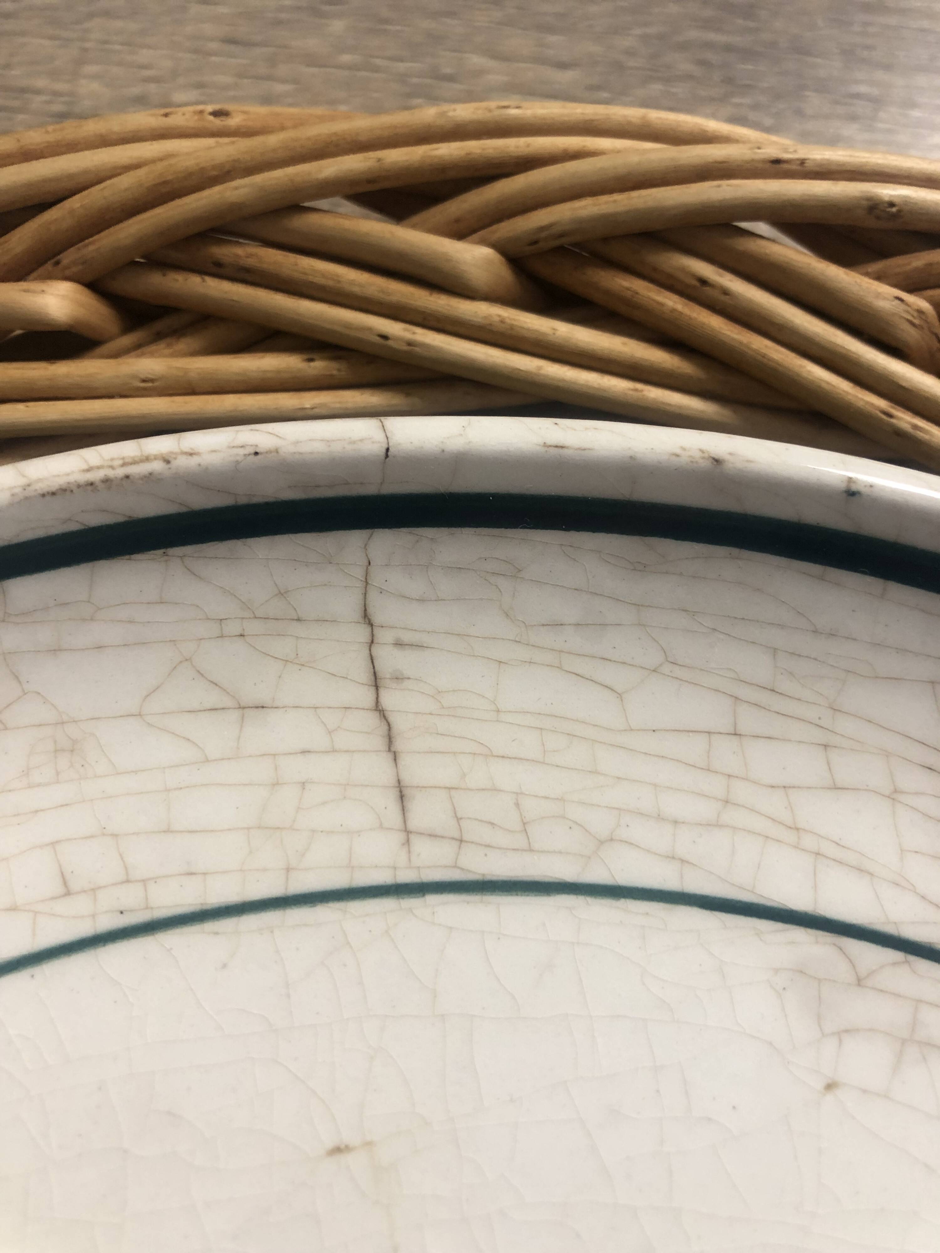 Vintage earthenware horses serving dish by Gien Nordez et Cie Cherbourg