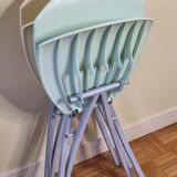 Pair of folding chairs viva, italian design, lucci orlandini for calligaris