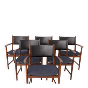 1 of 6 Kai Lyngfeldt Larsen Armchairs, Vejen Denmark 1960s, Danish Teak