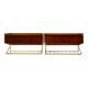 Pair of 1950s Scandinavian wall-mounted nightstands