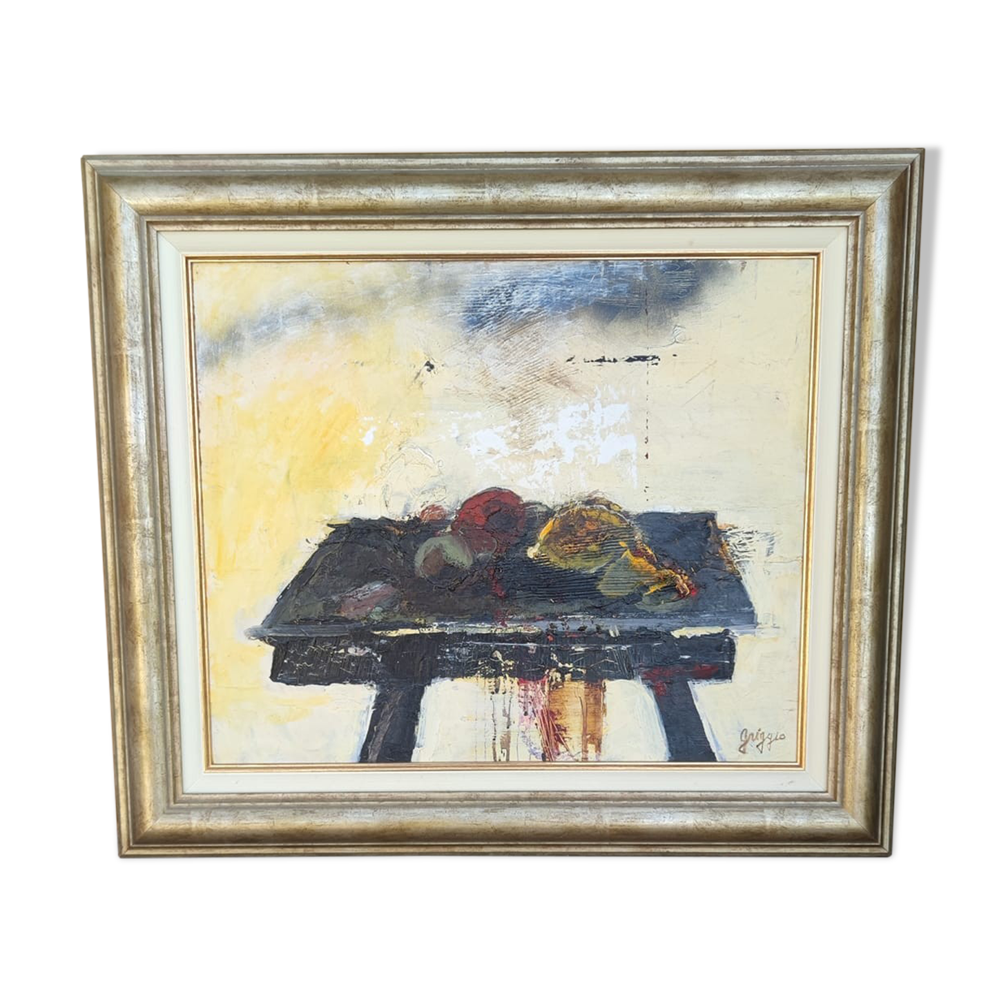 Oil painting on canvas, still life, 2001, by Serge GRIGGIO