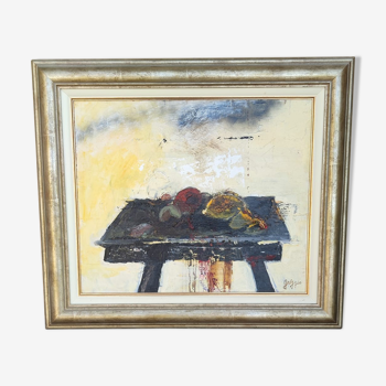 Tableau huile sur toile nature morte en 2001 par Serge GRIGGIO