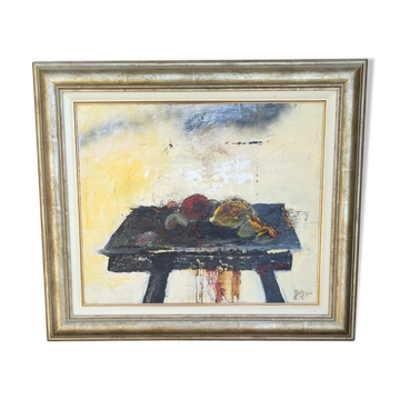 Oil painting on canvas, still life, 2001, by Serge GRIGGIO