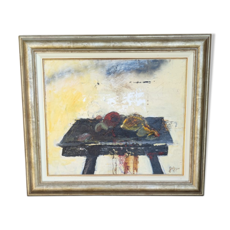 Oil on canvas still life painting in 2001 by Serge GRIGGIO