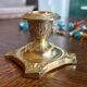 Gold solid brass candle holder