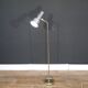 Vintage brass and brushed aluminum floor lamp