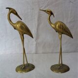Pair of waders brass birds