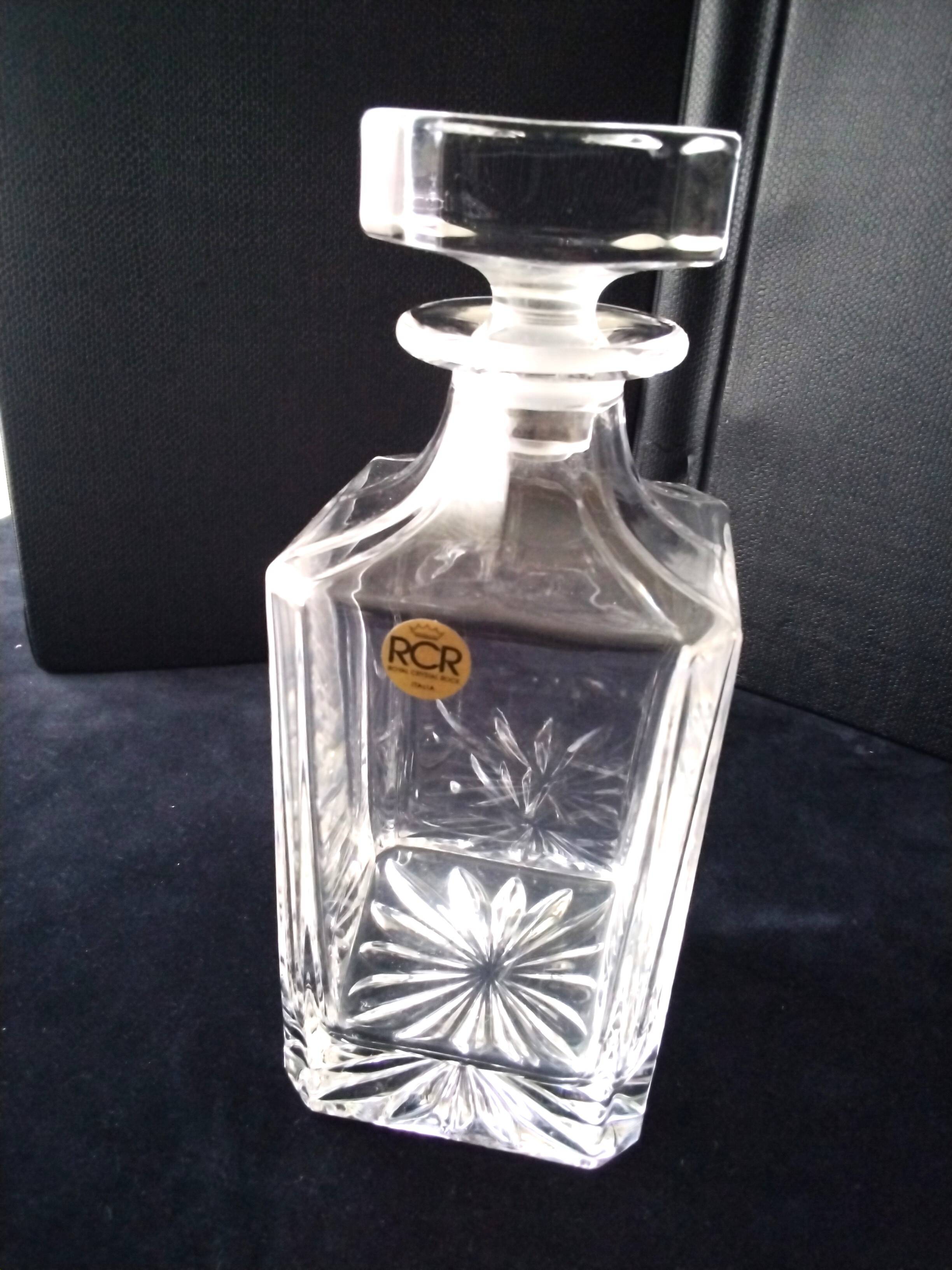 RCR plain crystal whisky carafe