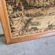 Vintage wall decoration / tapestry under frame