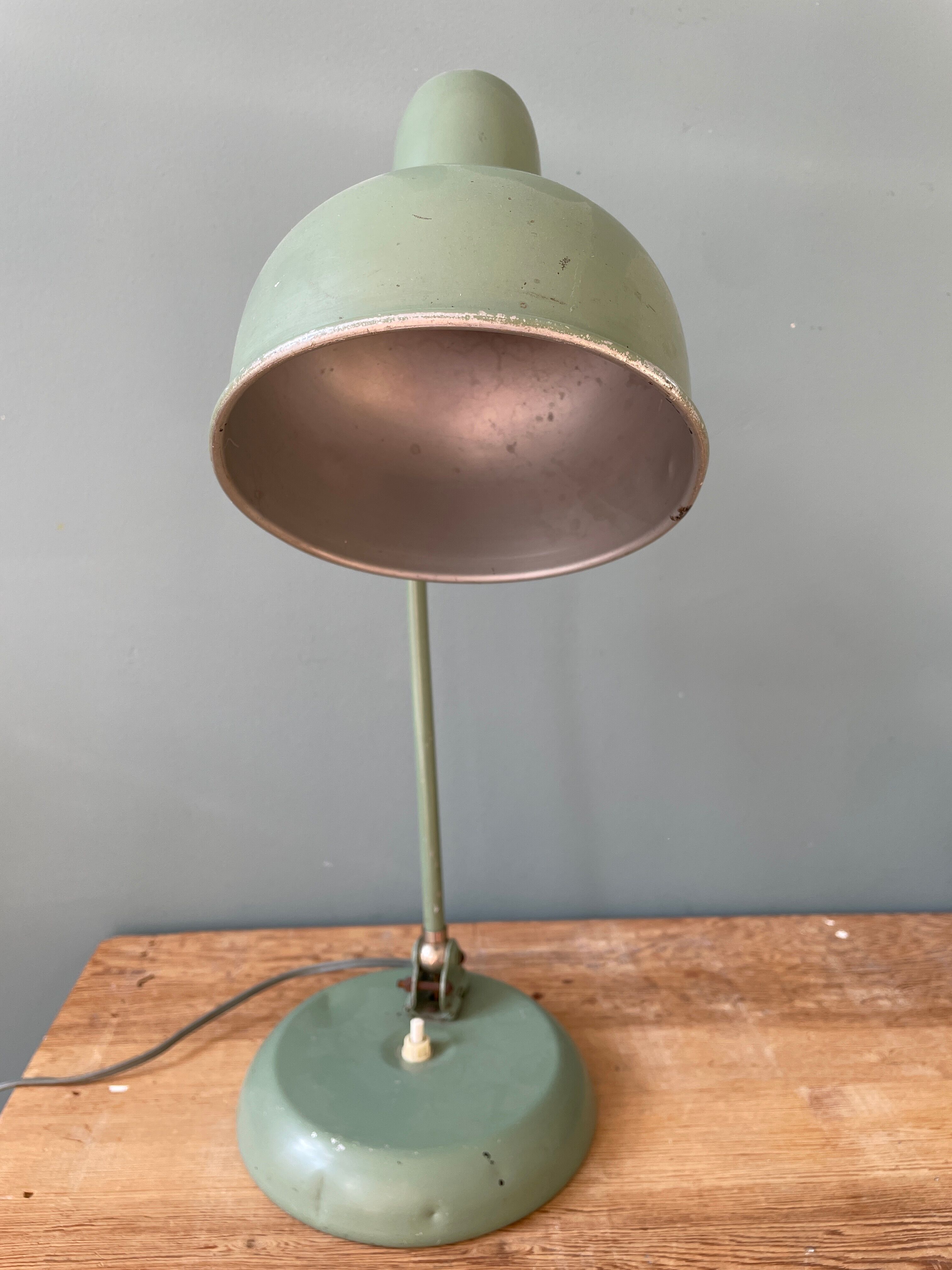 Military desk lamp with ball joint, circa 1950