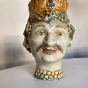 Vase céramique italienne Caltagirone Sicile 1960