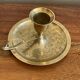 Brass hand candle holder