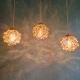 Amber bubble glass pendant (3 available), design by Helena Tynell, 1970.
