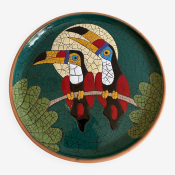 Ceramica Jardim Curitiba toucans plate dish