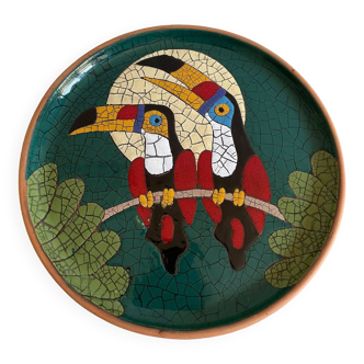 Ceramica Jardim Curitiba toucans plate dish