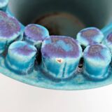 Vase Ceralux par Ceramano, Hans Welling, bleu turquoise, années 60