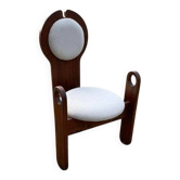 Chaise de salle à manger vintage en bois marron par Szedleczky, design 1970s