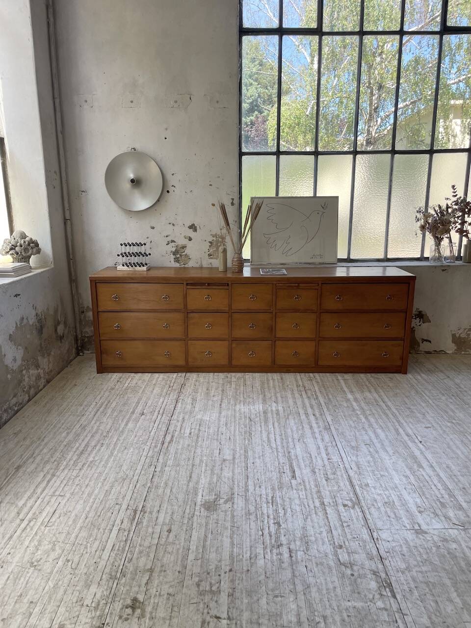 XXL golden oak craft furniture from the 50s