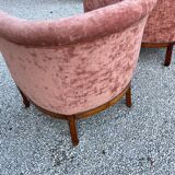 Pair of Louis Philippe marquetry armchairs