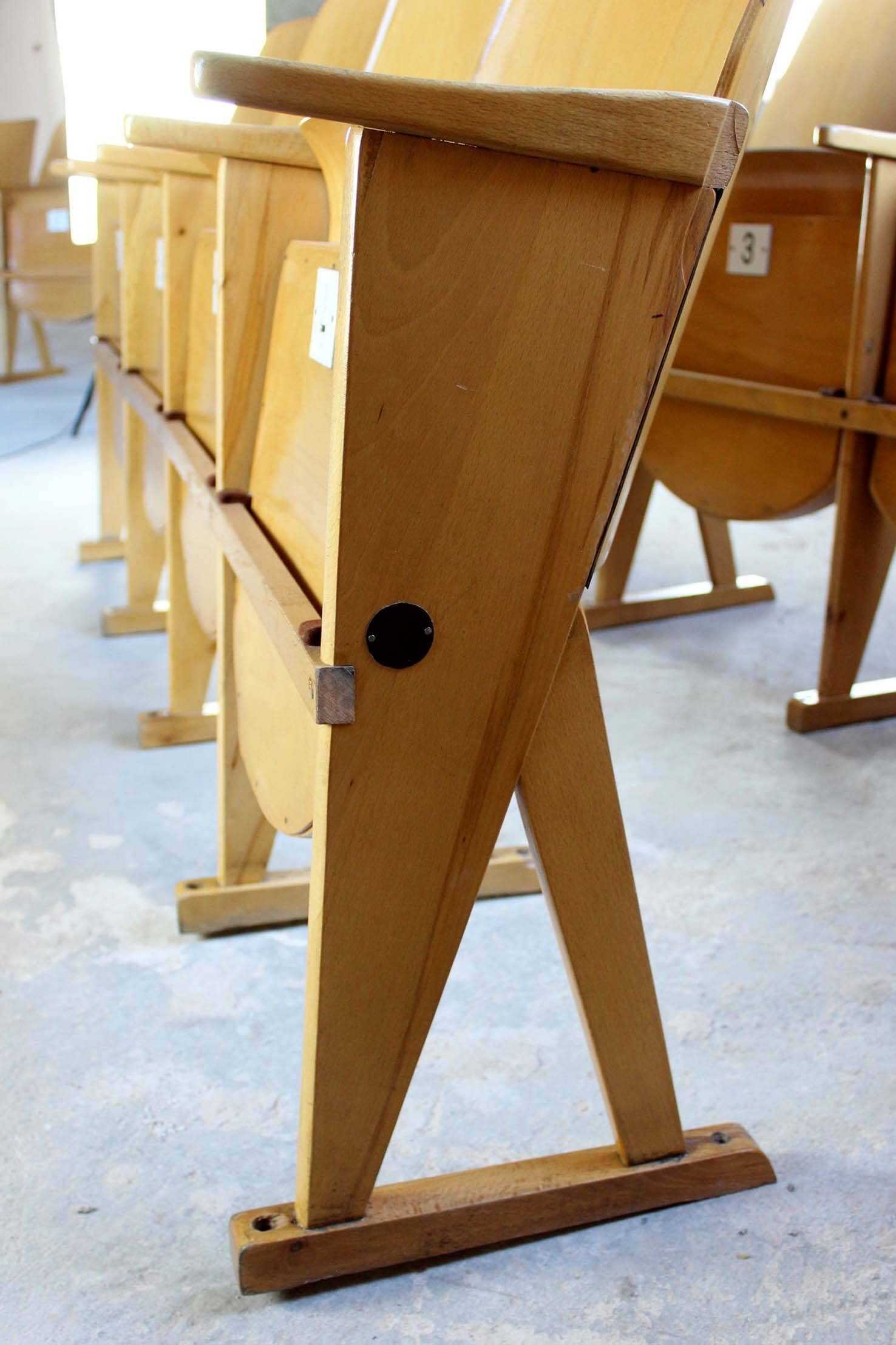 Chaises de cinéma vintage de Ton, années 1960, ensemble de 13