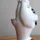 Kitchen utensil holder, ceramic Pierrot, 70s