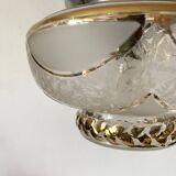 Art Deco ceiling light in frosted glass and gold