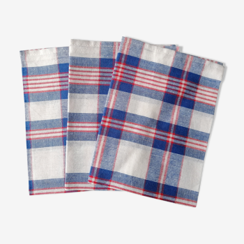 Set of 3 checkered tea towels