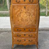 Curved secretary in Louis XV marquetry
