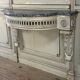 Louis XVI wall console in carved wood, grey patina, 18th century.