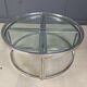 Vintage chromed coffee table set, 1970s