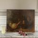 Oil on canvas old still life with jug