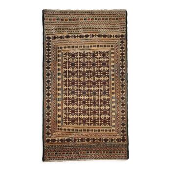 Handmade ethnic Afghan wool kilim 202x125 cm