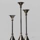 Silver Plated Memphis Candle Holders Set, 1980s