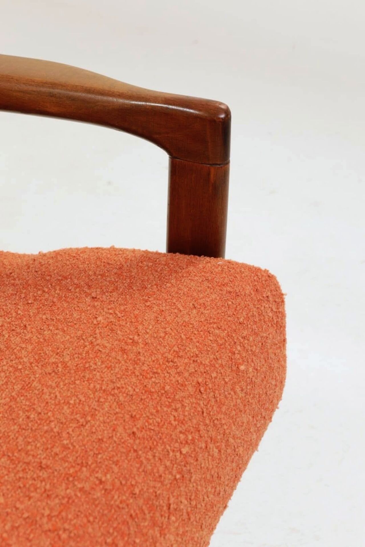 Vintage Armchair Orange Papaya Cushions, Poland, 1960