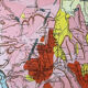 Original map of the Massif Central 37x27cm - 1908