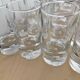 Set of 8 vintage glasses with bubble base
