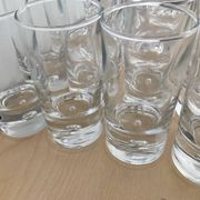 Set of 8 vintage glasses with bubble base