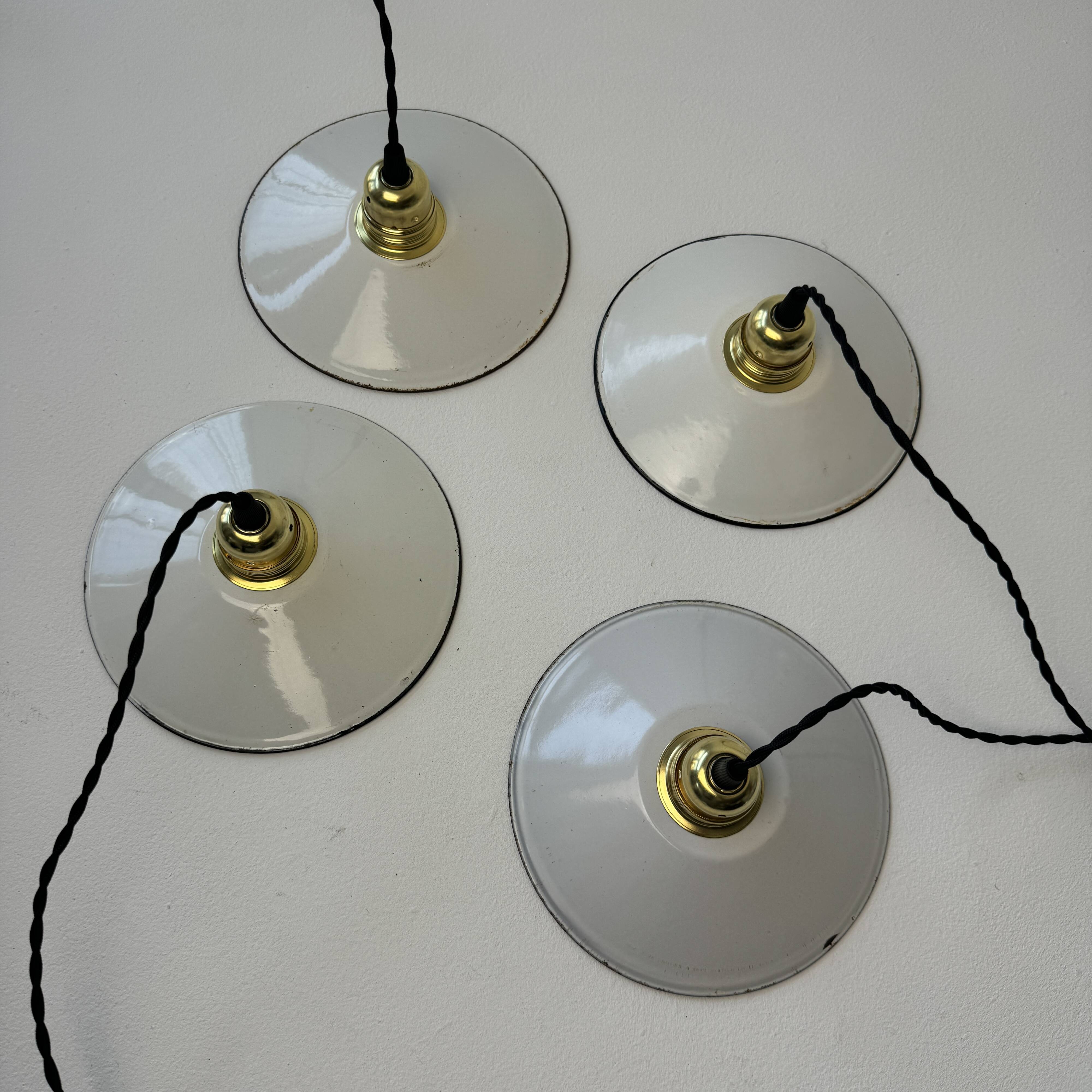 Lot of 4 small vintage enamel pendants
