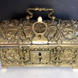 Gilded bronze jewelry chest