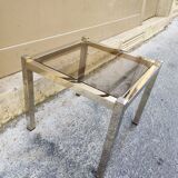 Table basse chromé vintage 1970