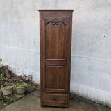 Rustic oak column cabinet