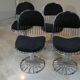 Margot chairs and Tulip dining table by Gastone Rinaldi for Rima, Italy, 1968, set of 5.