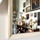 Beige wooden mirror
